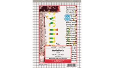 LANDRÉ - Lot de 10 - bloc notes "recyclage" format A5, quadrillé