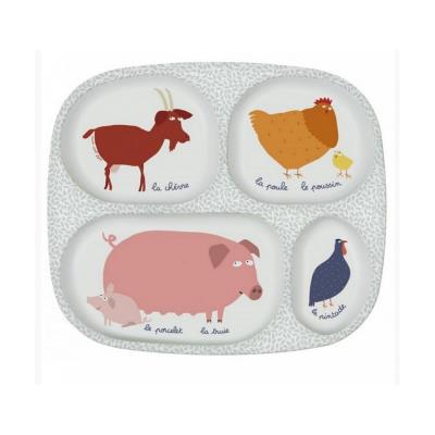 Assiette Compartimentee La Ferme Arty Frog