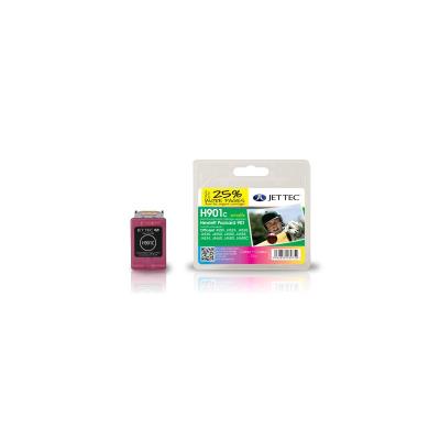 Jet tec cc656a cartouche jet d'encre remanufacturée pour hp hp901/cc656a 3 x 7 ml couleur