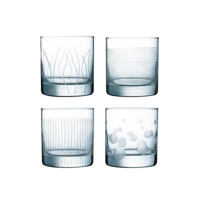 Gobelets en verre 38cl gravés - Lot de 4 piÃ'ces LOUNGE CLUB