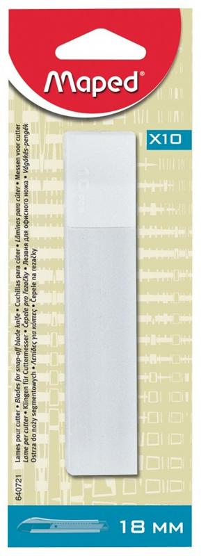 10 lames de rechange Maped pour cutters 18 mm