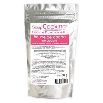 Beurre de cacao en poudre 80 g