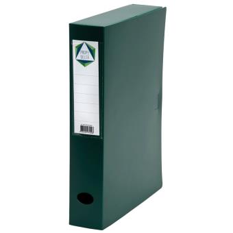 Elba Boîte Classement Dos 80 Mm - Polypropylène Opaque Vert - 24x32 Cm - Capacité 600 Feuilles