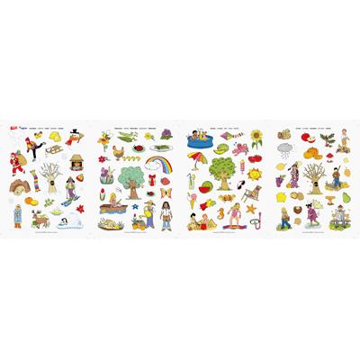 Gommettes Repositionnable les 4 Saisons - Pochette 48 Planches