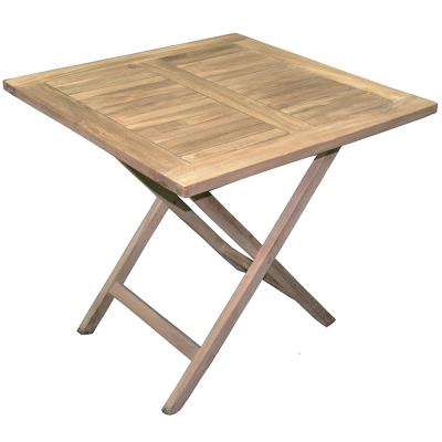 Table de jardin pliante forme carrée en bois teck - Dim : 80 x 80 cm -PEGANE-