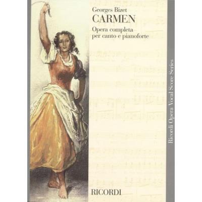 Partitions classique RICORDI BIZET G. - CARMEN - CHANT ET PIANO Voix solo, piano