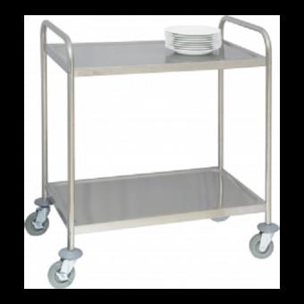 Chariot en inox 2 niveaux