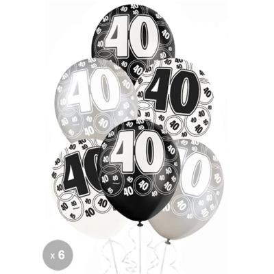 6 Ballons Anniversaire 40 Ans Decoration Article De Fete Achat Prix Fnac