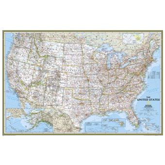 United States Classic, Poster Size, Tubed Wall Maps U.S. (National 