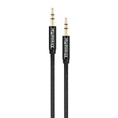 Cable audio Jack Auxiliaire male vers male, 3.5mm en corde nylon - 1,5m