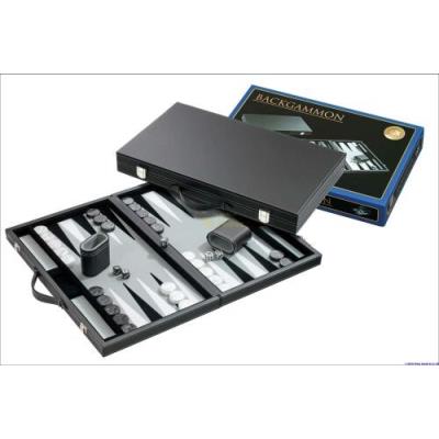 Coffret de backgammon noir de luxe 2 Basile