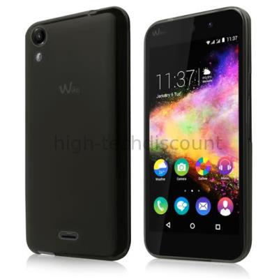 Housse etui coque pochette silicone gel fine pour Wiko Rainbow Up 4G - NOIR
