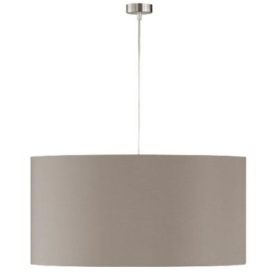 HONSEL LEUCHTEN 63551 LUSTRE À ABAT-JOUR CHINTZ NICKEL MATCAPPUCCINO