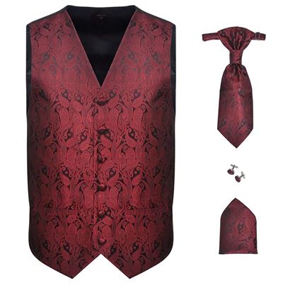 vidaXL Set de gilet mariage Homme Paisley