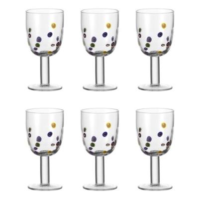 LEONARDO 017190 MILLEFIORI SET DE 6 VERRES À VIN ROUGE