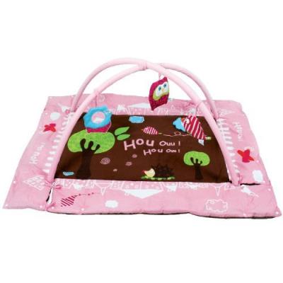 LUDI Tapis d'éveil Chouette Rose