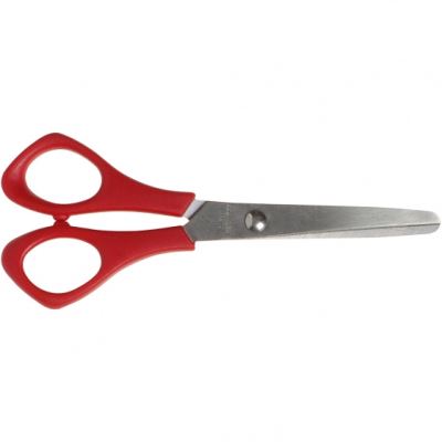 Creotime ciseaux pour enfants 14 cm rouge rond gaucher