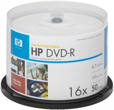 DVD-R 16x imprimable full-surface, 50 pièces en cakebox