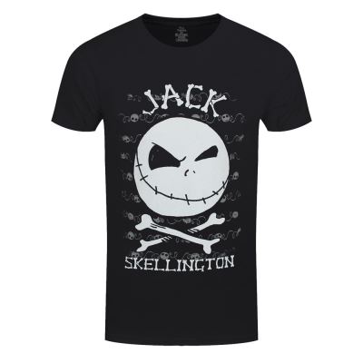 The Nightmare Before Christmas T-Shirt Jack Face Homme Noir