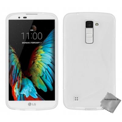 Housse etui coque pochette silicone gel fine pour LG K10 - BLANC