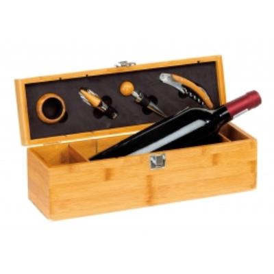 Coffret sommelier 4 acc's avec rang bouteille