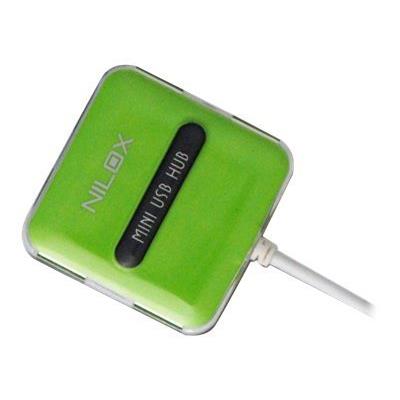 Nilox Mini USB Hub - hub - 4 poorten - desktop