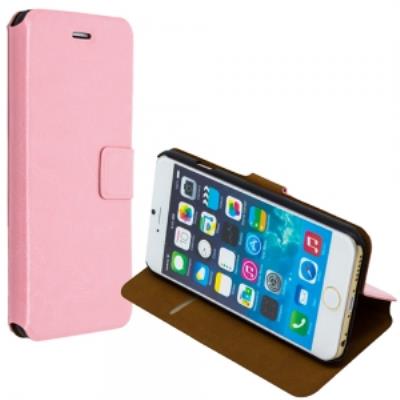 Etui type portefeuille City pour iPhone 6 rabat latéral rose fermeture magnétique