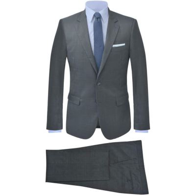 vidaXL Costume à 2 pièces pour hommes Carreaux Anthracite Taille 46