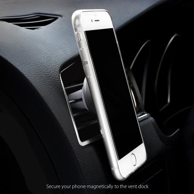Support magnétique smartphone iphone Samsung rotatif sur grille d
