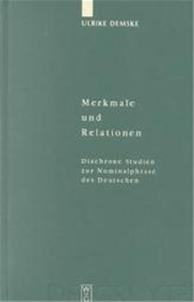 Merkmale Und Relationen, Studia Linguistica Germanica