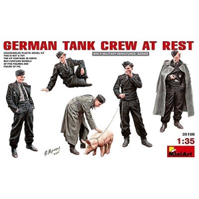 Mini art 35198 - figurines german de réservoir crew at rest