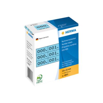 HERMA - zelfklevende nummeretiketten - 3000 etiket(ten)