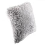 PEGANE Lot de 2 Coussins Imitation Fourrure Poil Long /écru 40 x 40 cm