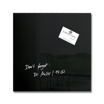 Sigel artverum tableau noir aimanté en verre noir 30 x 30 cm gl157