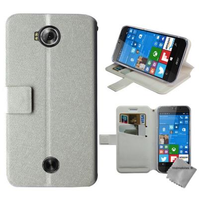 Housse etui coque pochette portefeuille pour Acer Liquid Jade Primo - BLANC