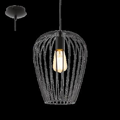 Lampe suspendue acier Newtown D27 cm - Noir