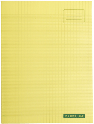 Majuscule - Cahier Piqure 96p Couverture Pp 24x32 Seyes Jaune
