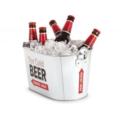 Seau à bière party time métal