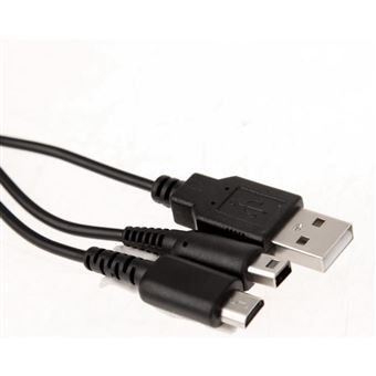 2 en 1 chargeur USB pour Nintendo DS Lite, DSi, 3DS, DSi XL, 3DS