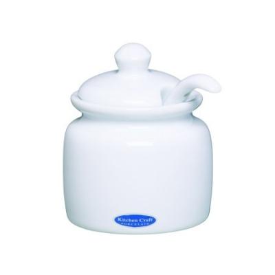 POT DE MOUTARDE AVEC COUVERCLE ET CUILLÈRE