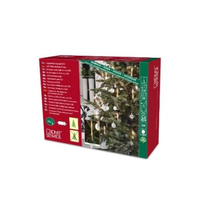 KONSTSMIDE 1167-000 SLIM LINE GUIRLANDE DE SAPIN + 10 GROSSES BOUGIES + INTERRUPTEUR + 20 LED BLANC CHAUD 4,5 V
