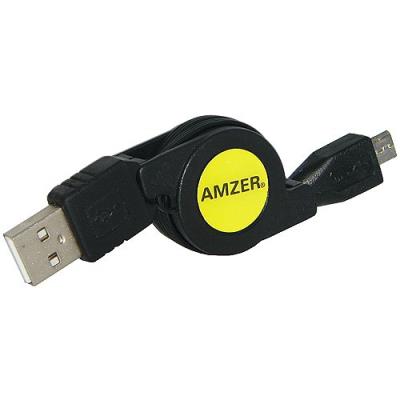 Amzer Câble Micro USB rétractable données/chargeur (Import Royaume Uni)