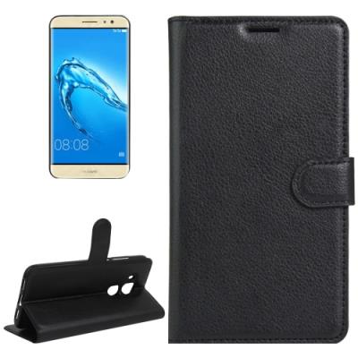 Huawei Maimang 5 Housse Etui Cuir PU Noir Texture Litchi