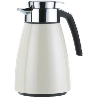EMSA 513811 BELL PICHET ISOTHERME POIGNÉE SOFT TOUCH + COUVERCLE + BEC VERSEUR ABS CHROMÉINOX BLANC NEIGE LAQUÉ 1 L