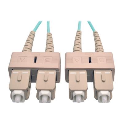Tripp Lite 1M 10Gb Duplex Multimode 50/125 OM3 LSZH Fiber Optic Patch Cable SC/SC Aqua 3' 3ft 1 Meter - verbindingskabel - 1 m - aqua-blauw