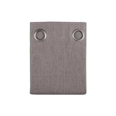Rideau tamisant à  oeillets polyester tissage chambray chiné 140x260cm BEA - Taupe