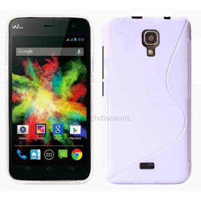 Housse etui coque pochette silicone gel fine pour Wiko Bloom + film ecran - BLANC SLINE