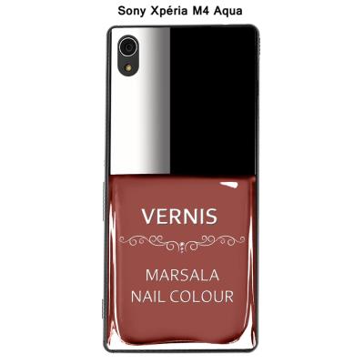 Coque Sony Xpéria M4 Aqua - Vernis Marsala