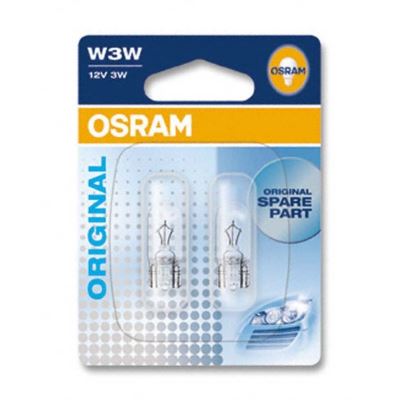 OSRAM Original 12V W3W lampes halogènes auxiliaires 2821-02B en double blister