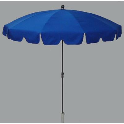 Parasol rond centré coloris bleu - Dim : H 230 x D 200/10 cm-PEGANE-